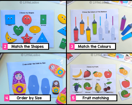 Toddler Busy Book {22 Activities}