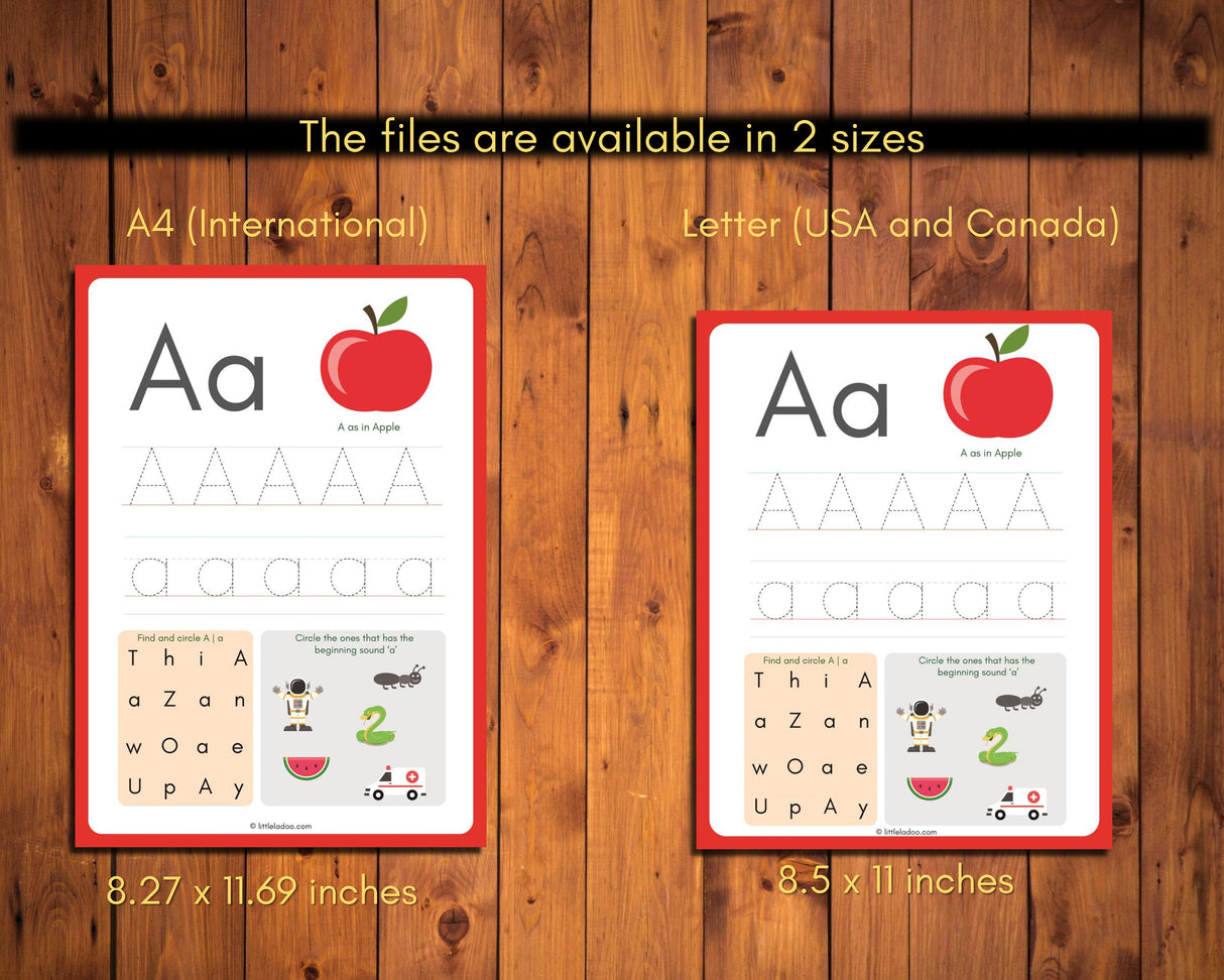 Alphabet Worksheets {26 + 7 Pages}