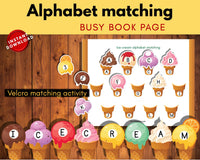 Ice cream Alphabet Matching Printable {8 pages}