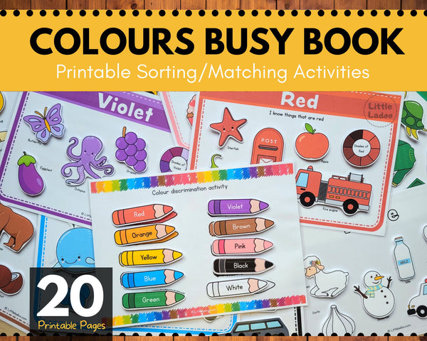 Colours Busy Book {11 activities}