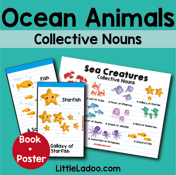 Ocean Animals - Collective Noun Printable